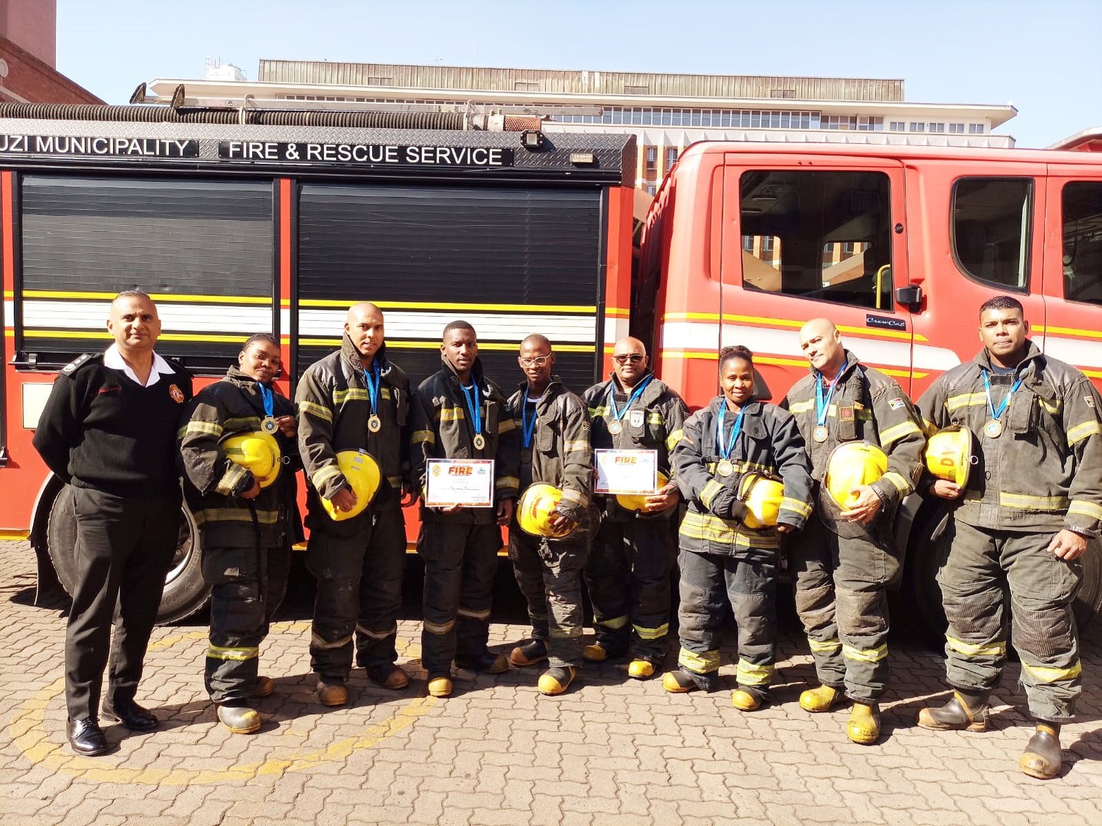 Firefighters on podium | The Witness