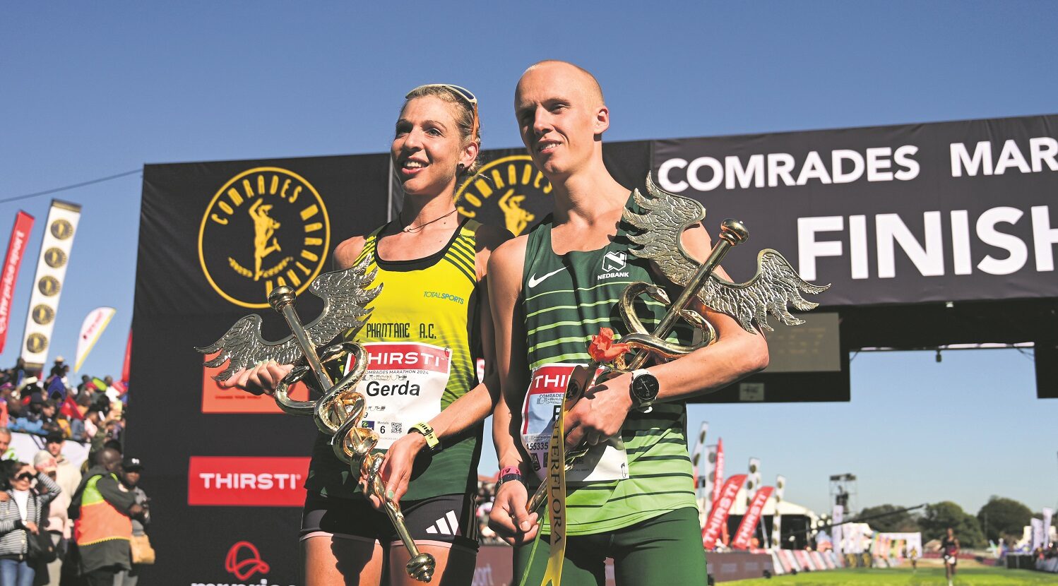 Elite Comrades athletes limber up ahead of gruelling up-run